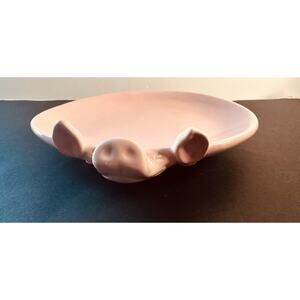 Ceramic Pig Serving Plate With Face & Legs_ 10.5"